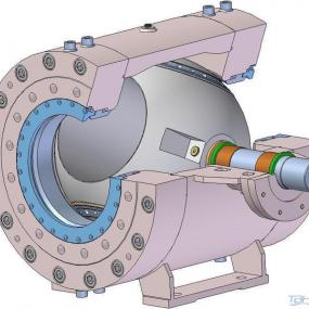 Vannes à boisseau sphérique avec turbine type SPV-3P-M